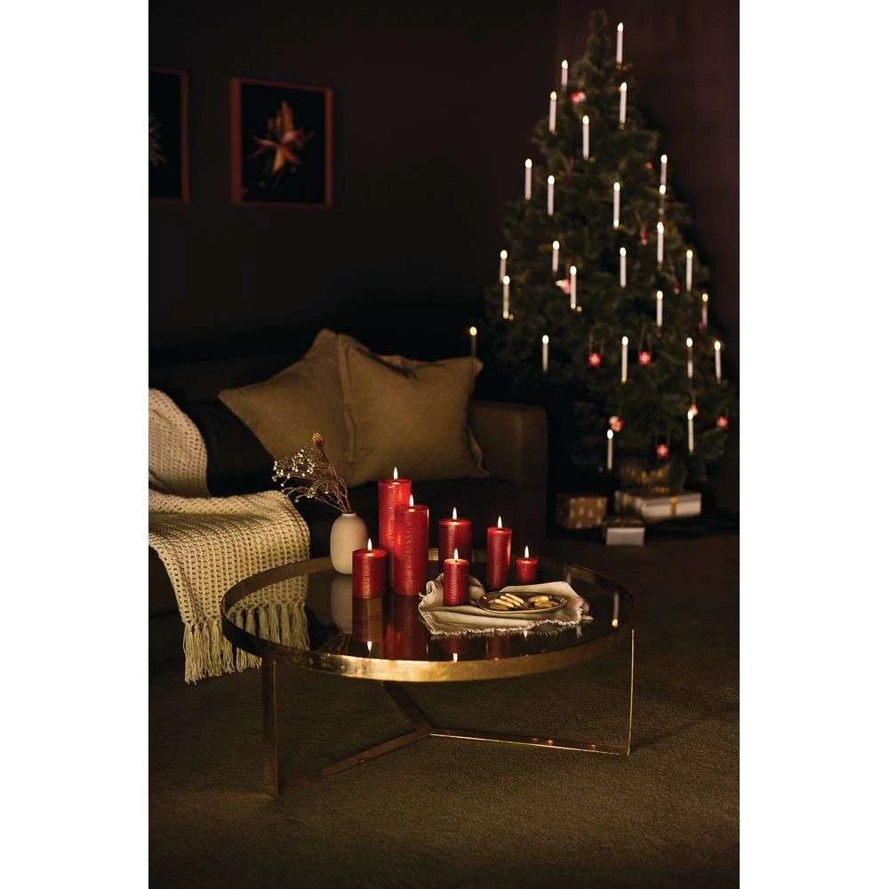Pillar Candle LED 7,8 x 15,2 cm Rustic Carmine Red - Uyuni Pillar Candle LED 7,8 x 15,2 cm Rustic Carmine Red - Uyuni