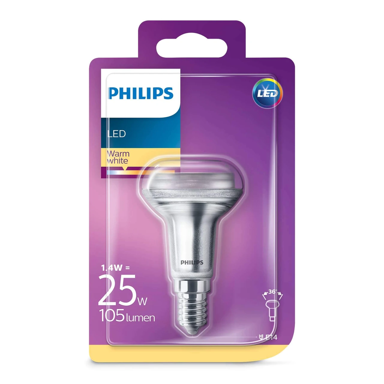 korrekt virtuel At søge tilflugt Bulb LED 1,4W (105lm) R50 Reflector E14 - Philips - Buy online