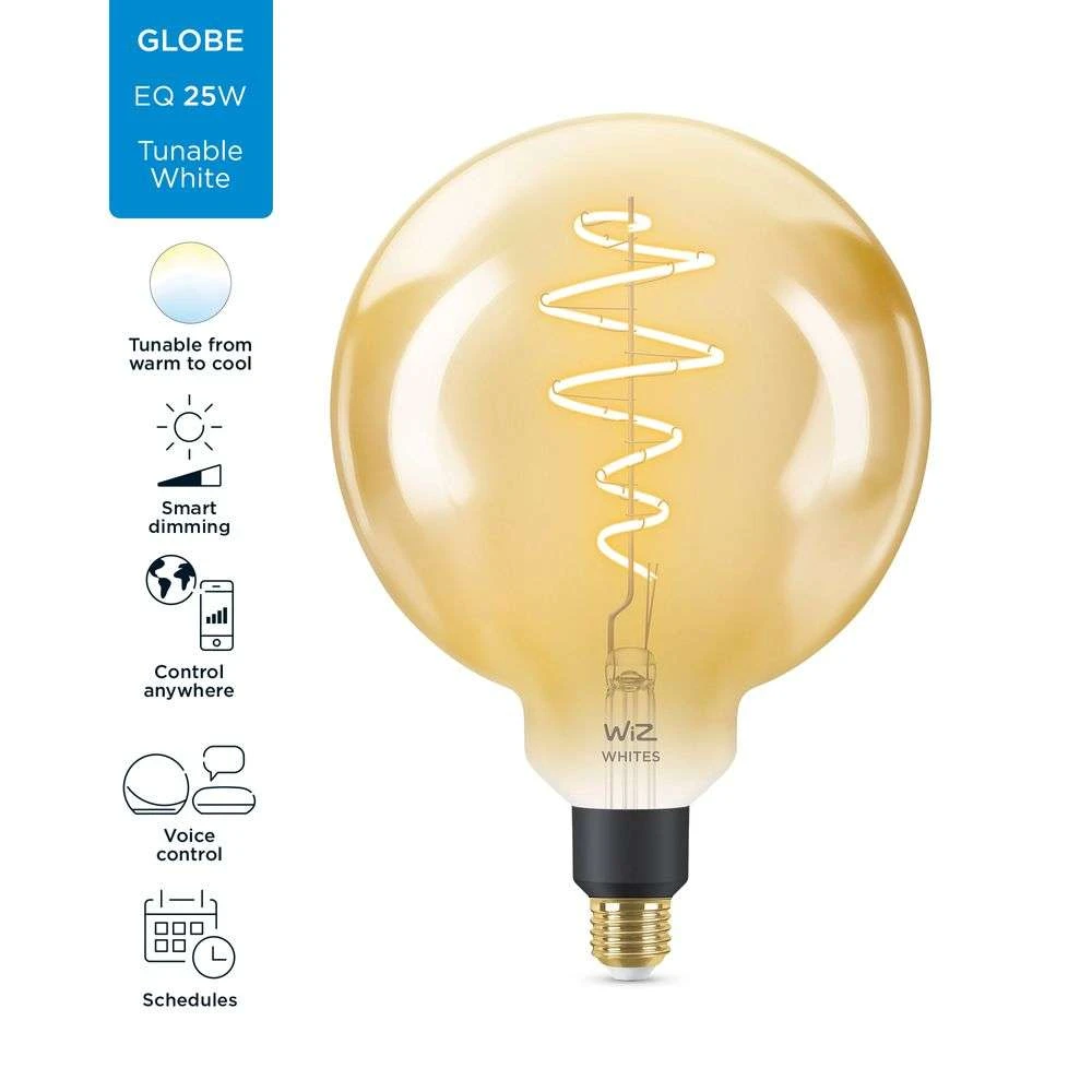 Bulb Smart TW Amb. 6W 390lm 2000 5000K Globe Giant Gold E27 WiZ