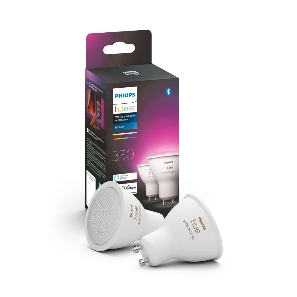 Philips Hue White & Color 6W Bluetooth GU10 Bulb 2 pc. - Philips Hue