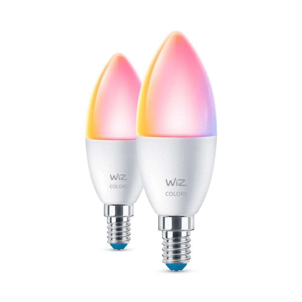 Bulbs Smart Color 4,9W 470lm 2700-6500K 2-pack Candle E14 - WiZ - Buy online