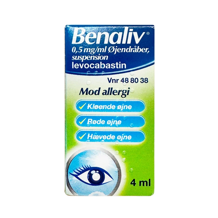 let konstruktion Oceanien Benaliv øjendråber 0,5 mg/ml - håndkøbslægemiddel mod høfeber