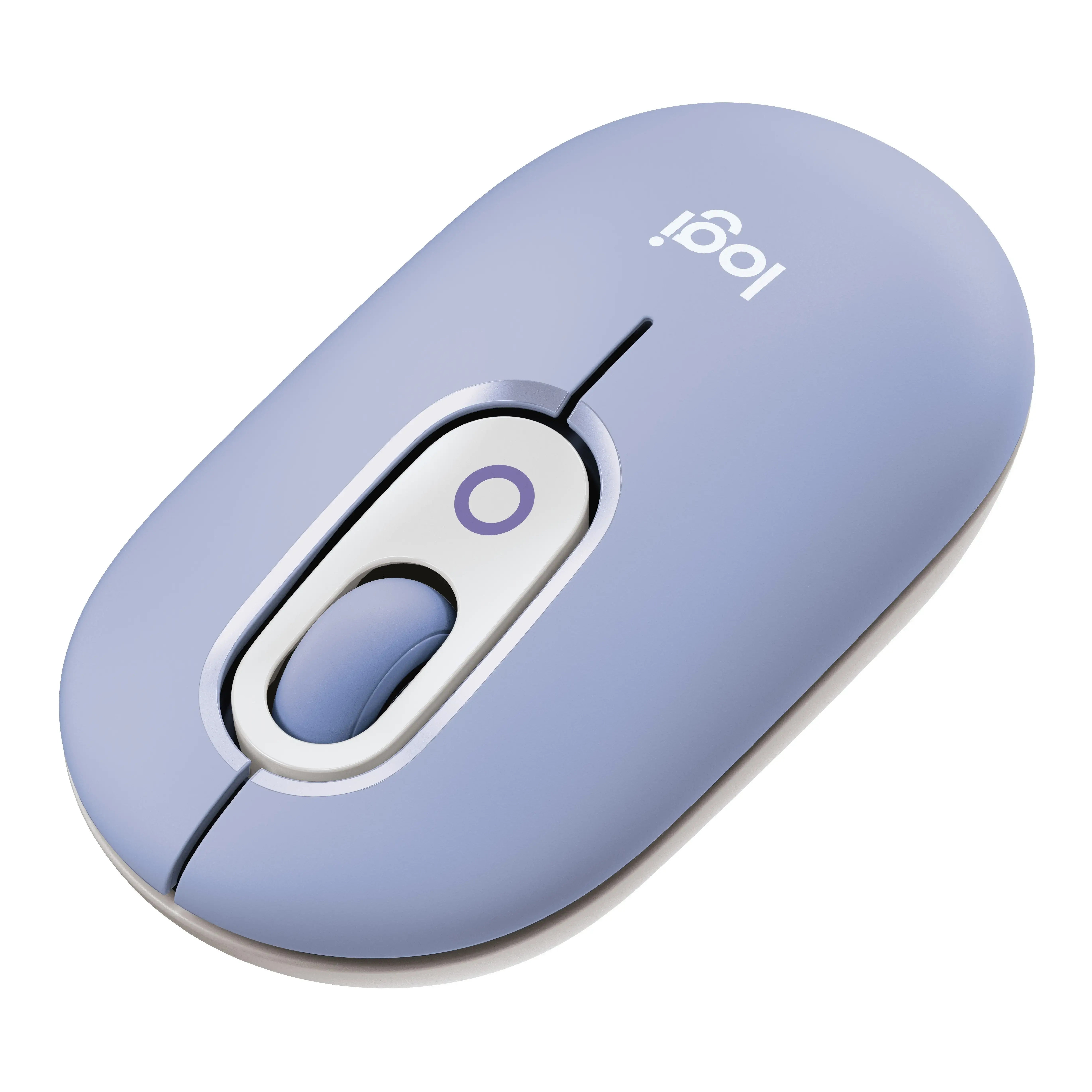 Logitech POP Mouse – trådløs Bluetooth-mus – lilla – kompakt – stille klik