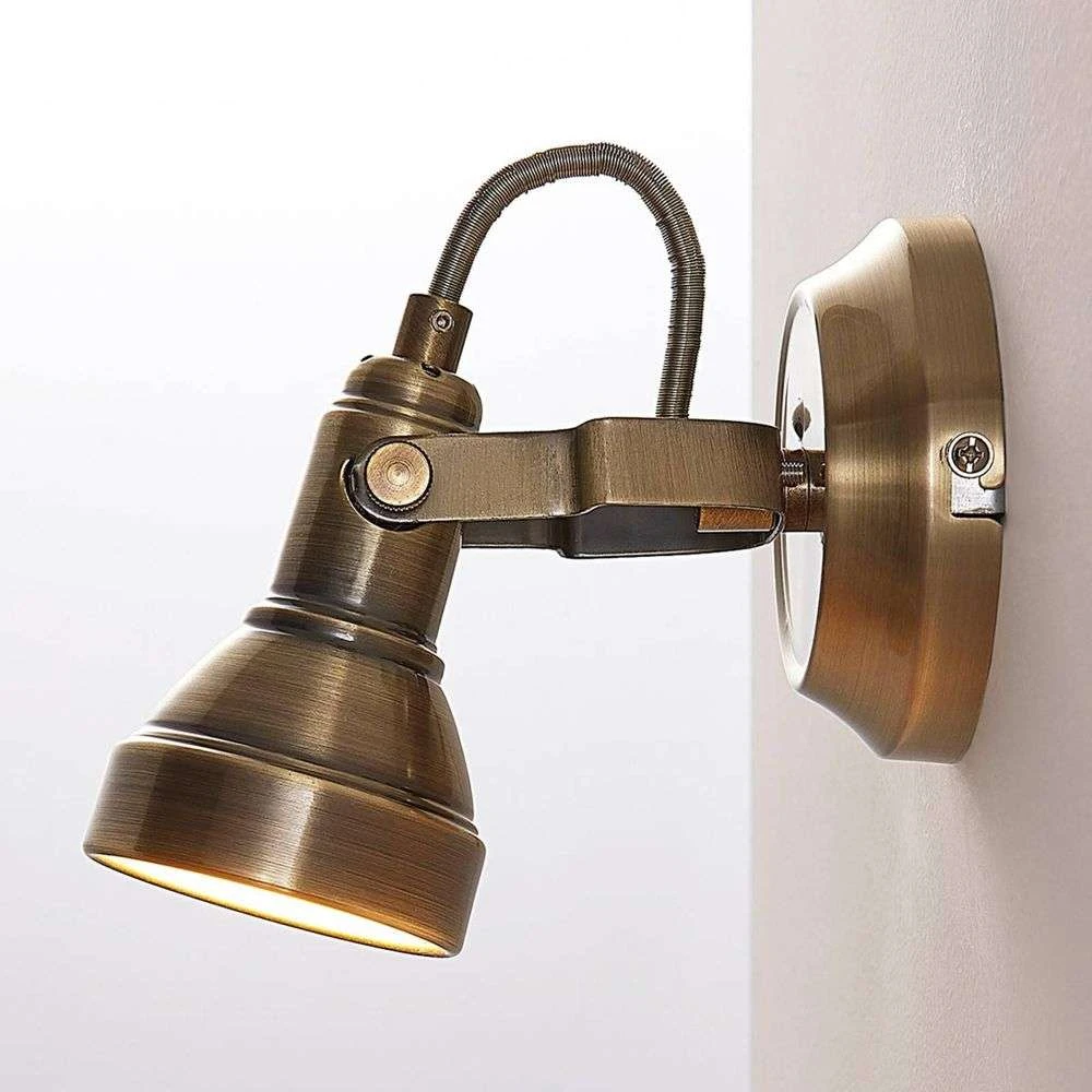 Perseas LED Wall Lamp Antique Brass Lindby Buy online