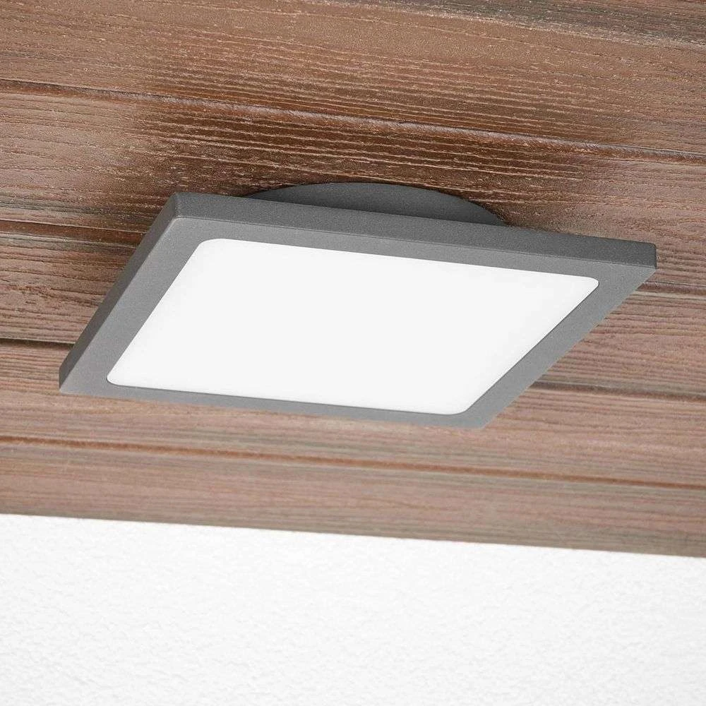 blad Opnieuw schieten Artistiek Mabella Buiten Plafondlamp w/Sensor Dark Grey/White - Lucande - Koop online