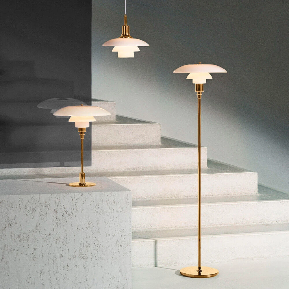 Louis Poulsen PH 3/2 Table Light in Brass by Poul Henningsen For