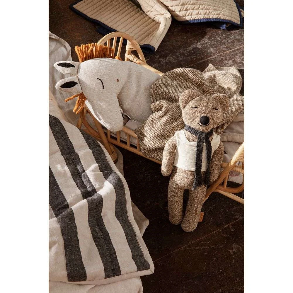 Grand Quilted Blanket Sand Black ferm LIVING Buy online