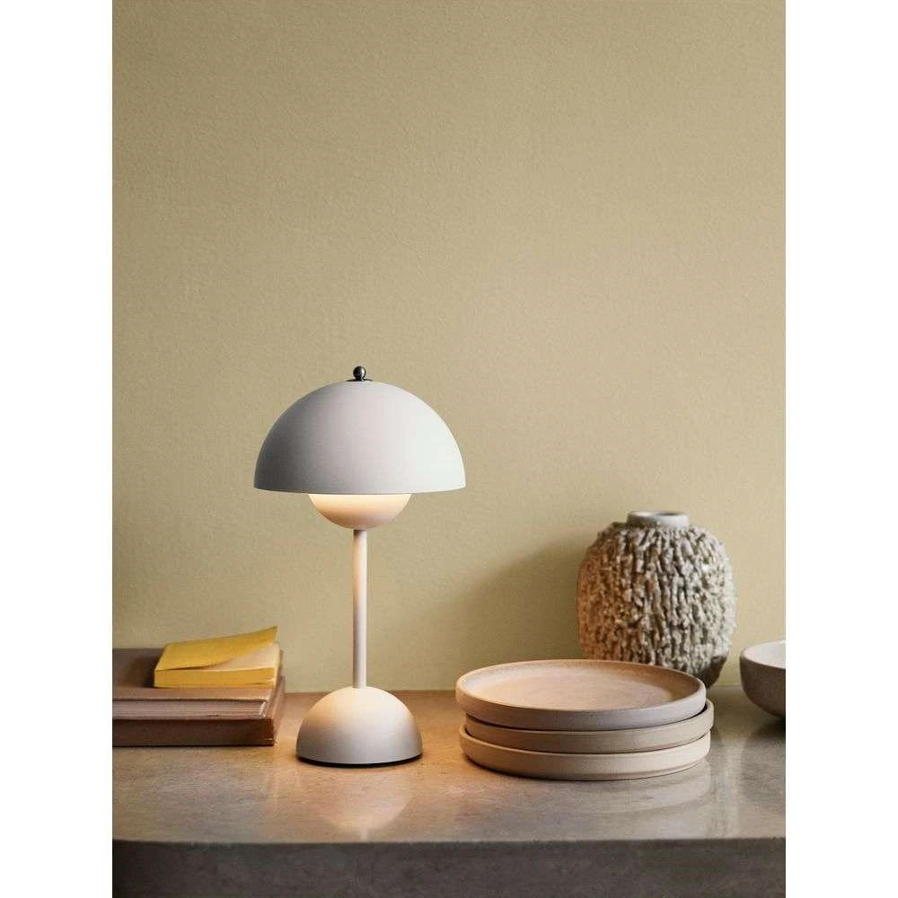 Flowerpot VP9 Portable Table Lamp Grey Beige - &Tradition - Buy online