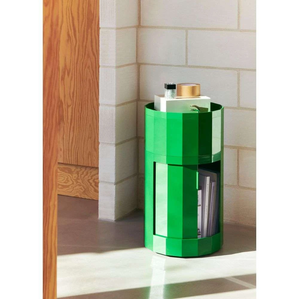 Facet Side Table incl. Feet & Castors High Spinach Green
