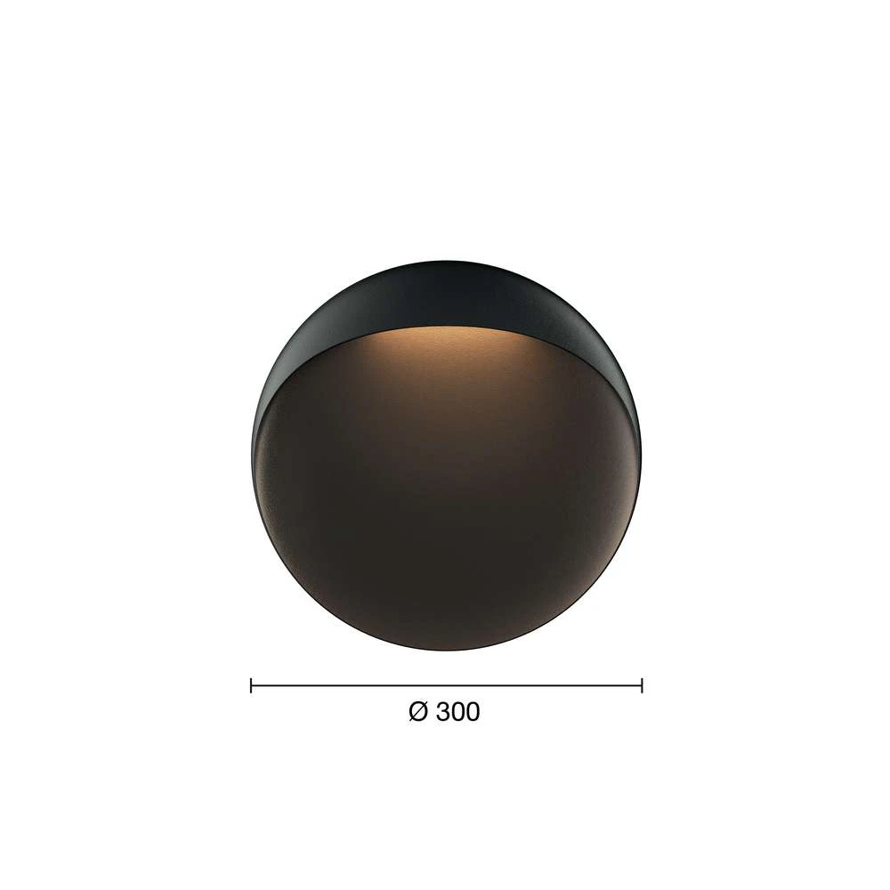 Flindt Wall Lamp O300 3000K Black Louis Poulsen