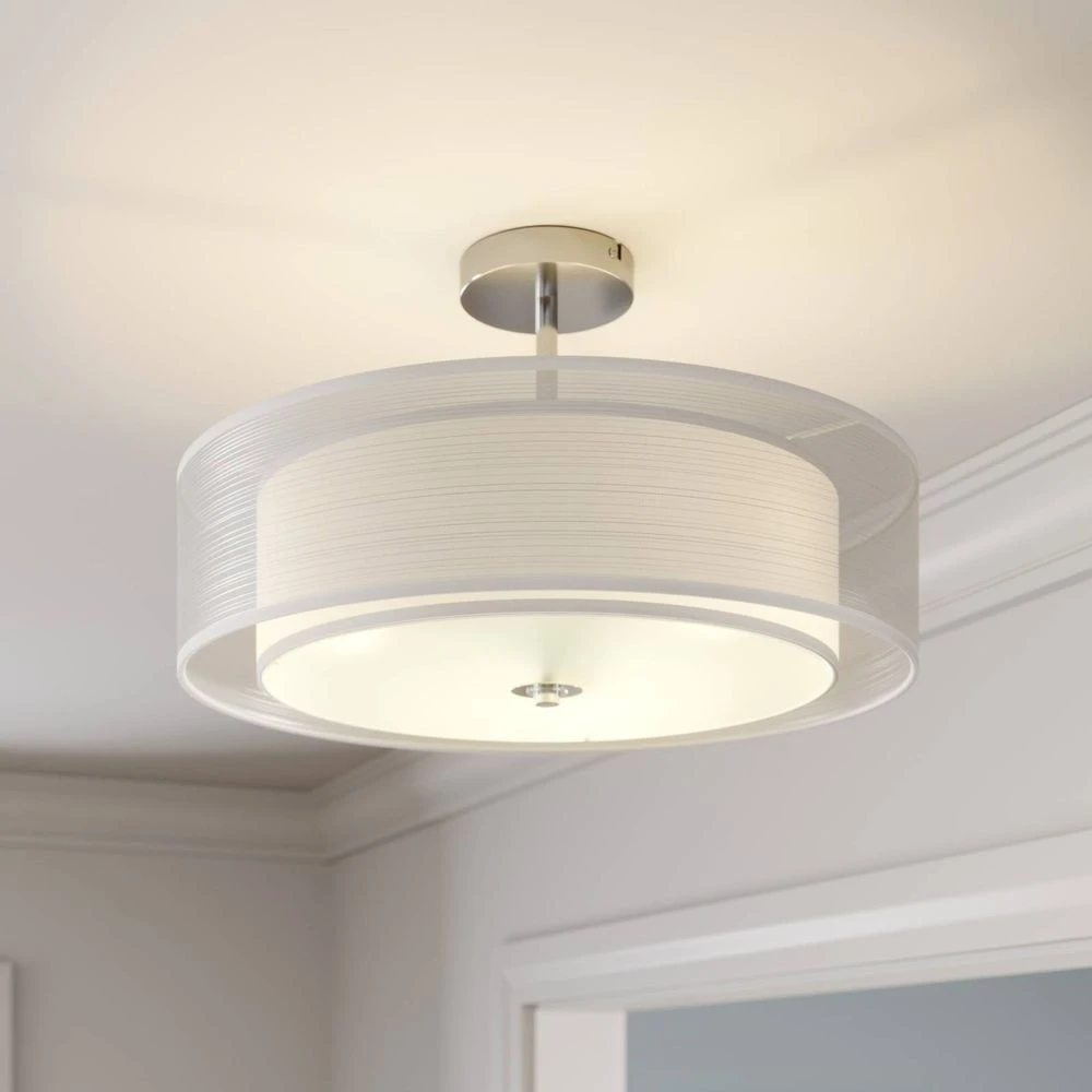 Pikka Ceiling Lamp White Chrom Lindby