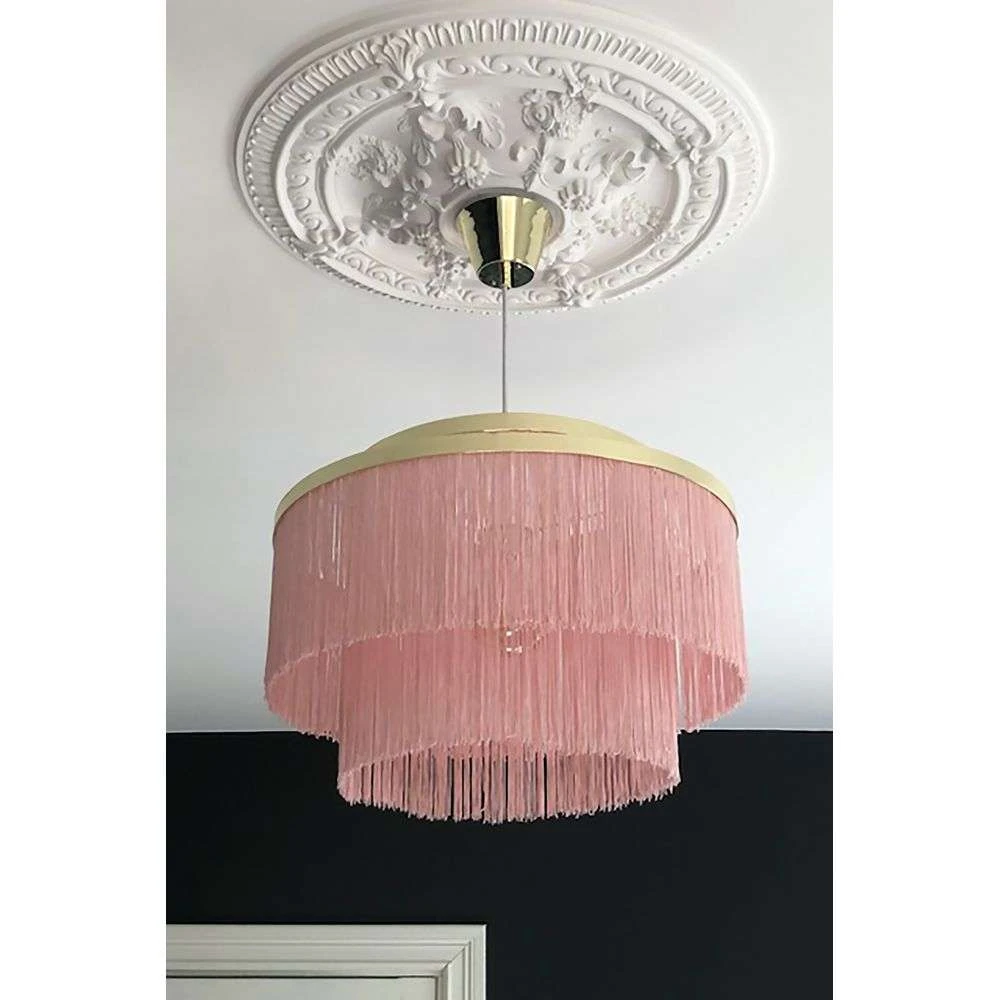 Pink fringe ceiling light hotsell