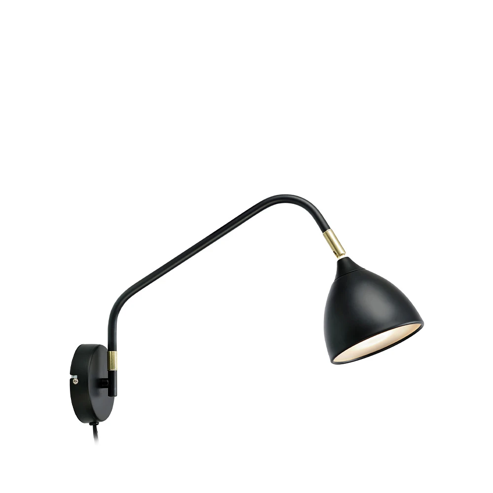 Valencia Wall Lamp Black Brass Markslojd