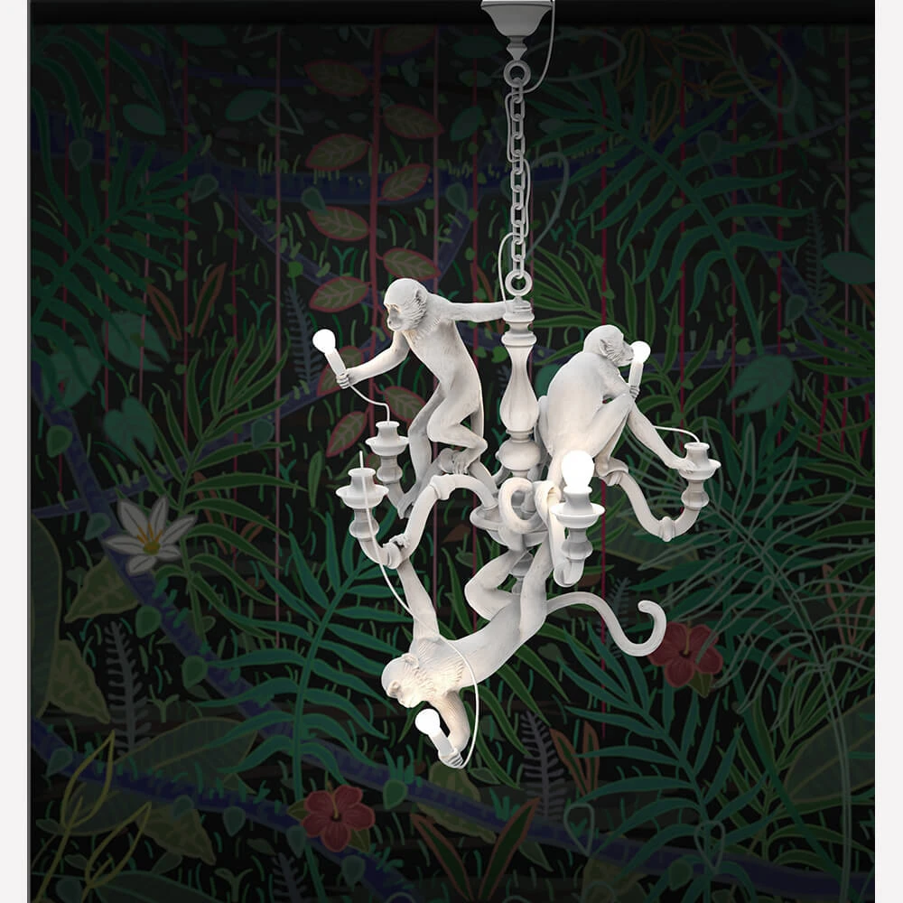 Monkey Chandelier White Seletti Buy online
