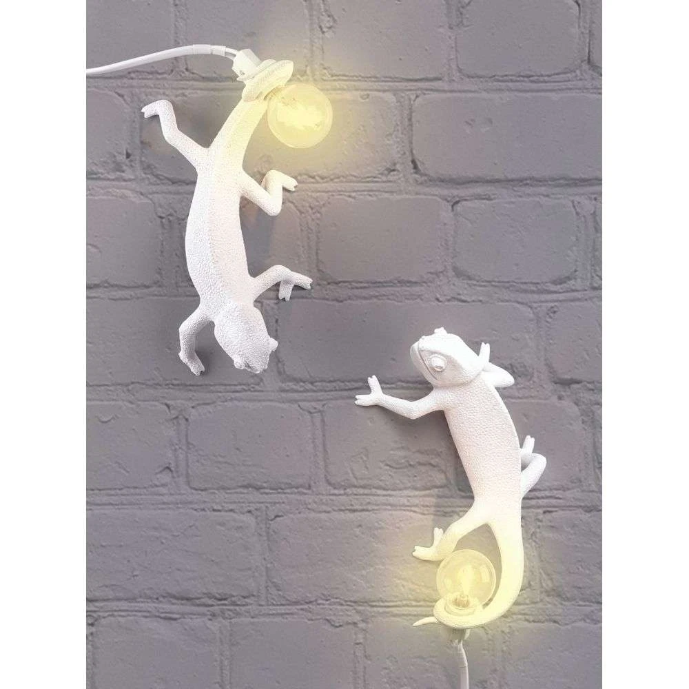 Chameleon Left-Going Up Wall Lamp White - Seletti - Buy online