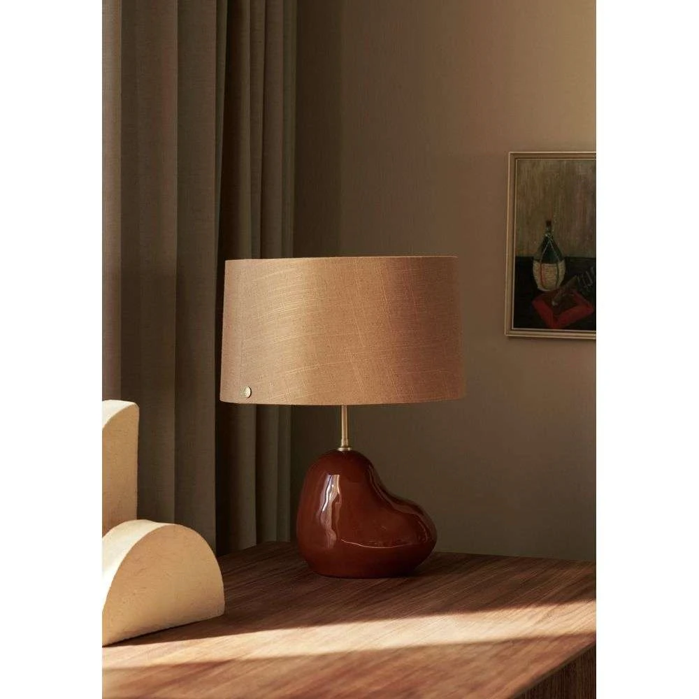 Terra Cotta Artichoke Table Lamp In Blue