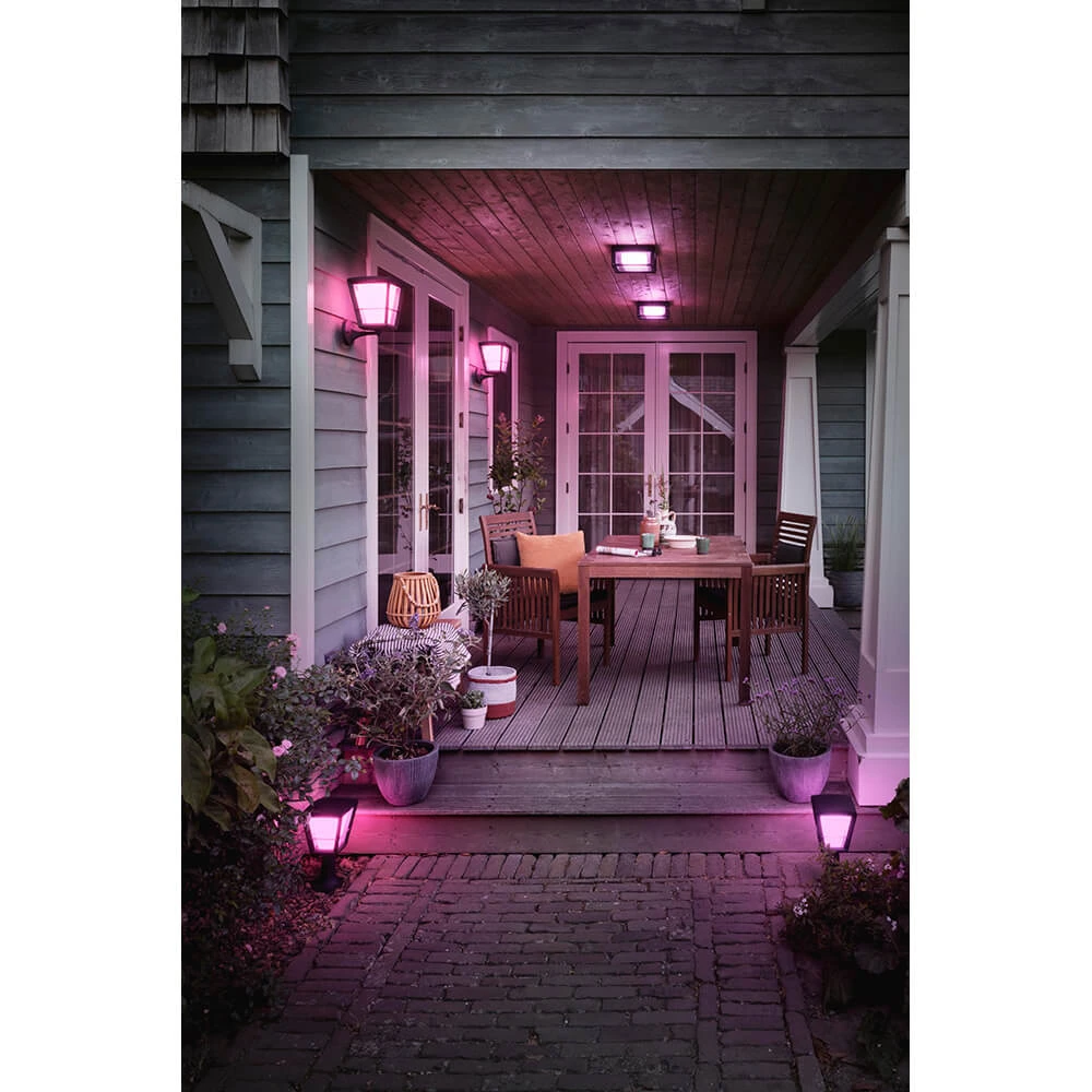 militie beoefenaar hoorbaar Econic 3 Outdoor Wall Lamp Square White/Color Amb. - Philips Hue - Buy  online