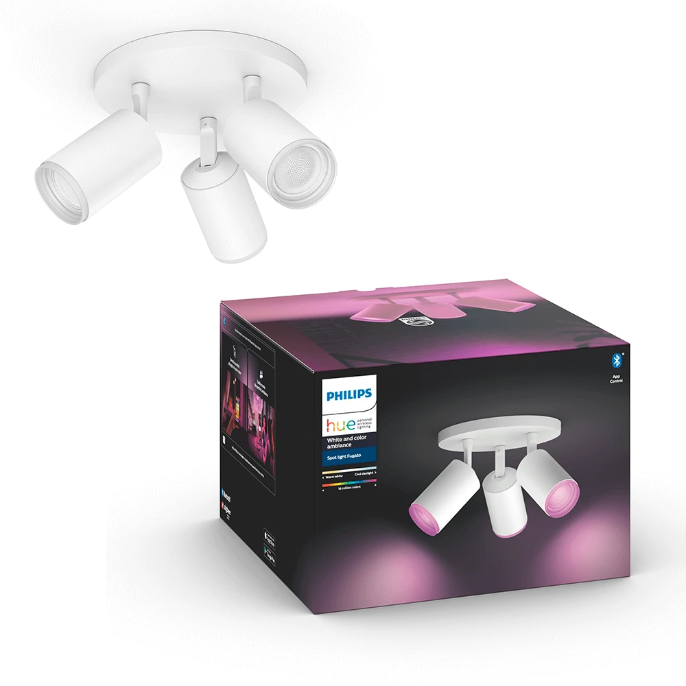 Fugato Spot White 3 pcs. Bluetooth White/Color Amb. - Hue - Buy online