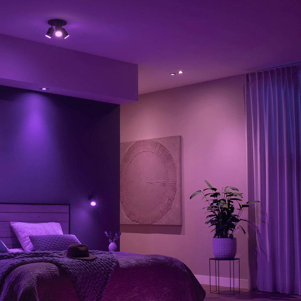 Fugato Spot 3 Ceiling Lamp Bluetooth White Color Amb. Black Philips Hue