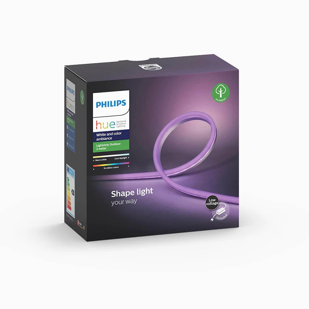 Philips Hue - Lightstrip d'extérieur 2m - White & Color Ambiance