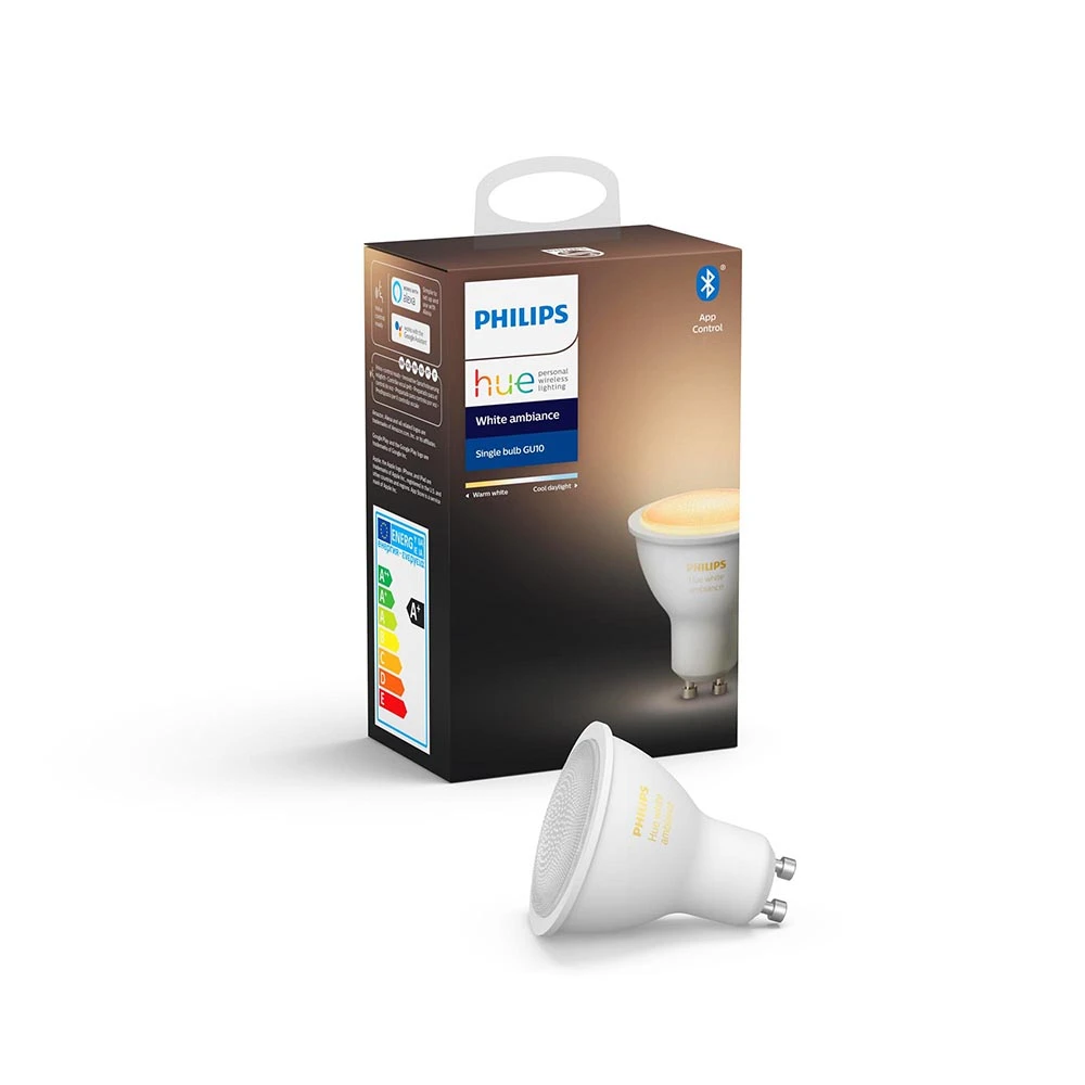 Philips Hue Smart GU10 LED Downlight - White Ambiance