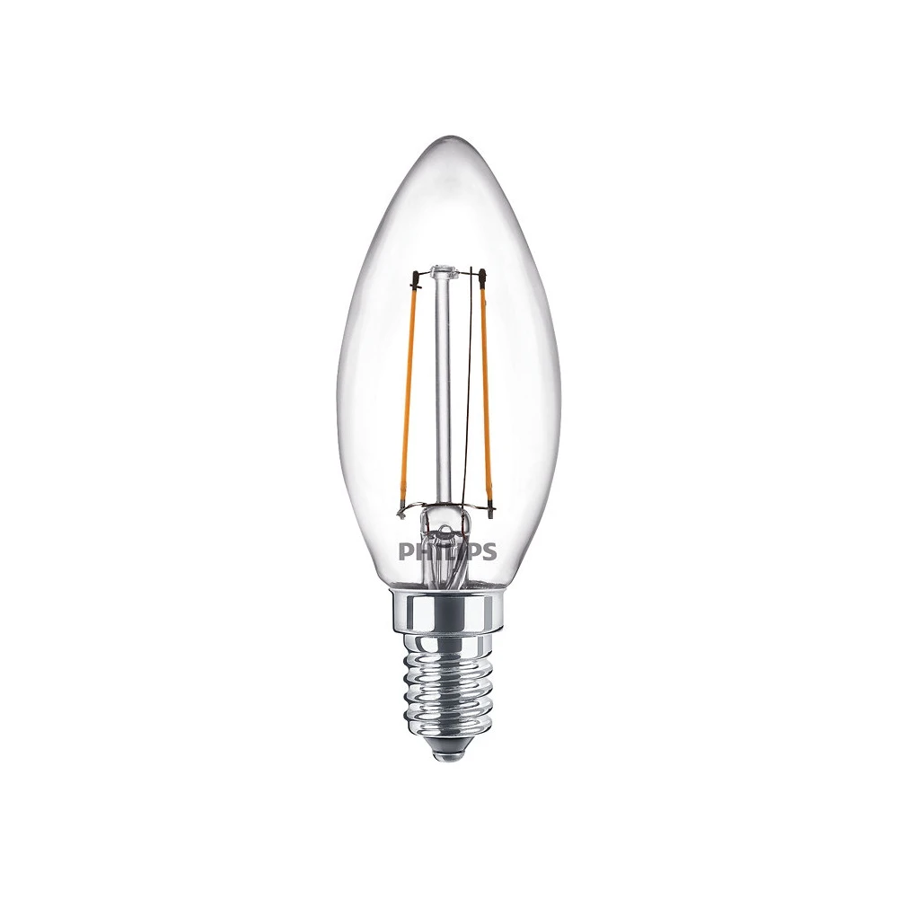 Gå vandreture Svane Genbruge Bulb LED 2W Glass Candle (250lm) E14 - Philips - Buy online