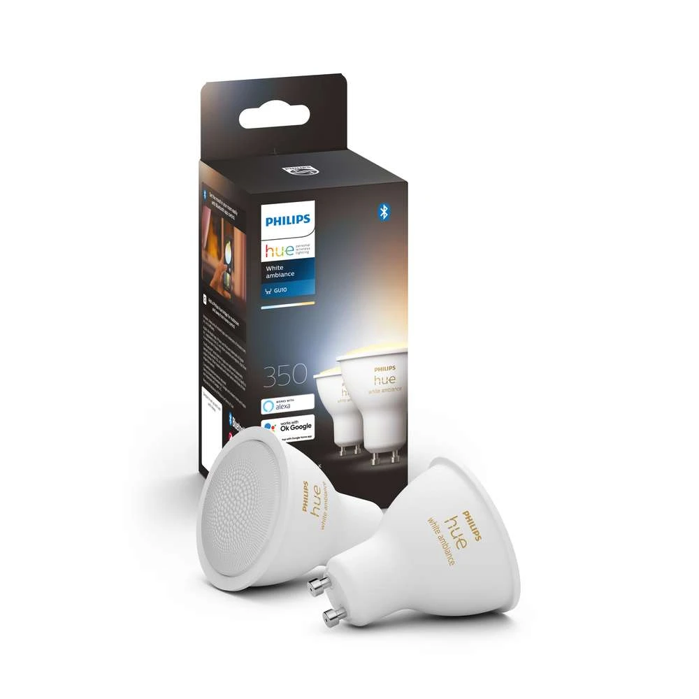 Philips Hue White Amb. 6W Bluetooth GU10 Bulb 2 pcs. - Philips Hue - Buy  online