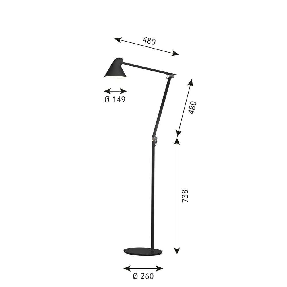 NJP Floor Lamp, Black - Louis Poulsen @ RoyalDesign