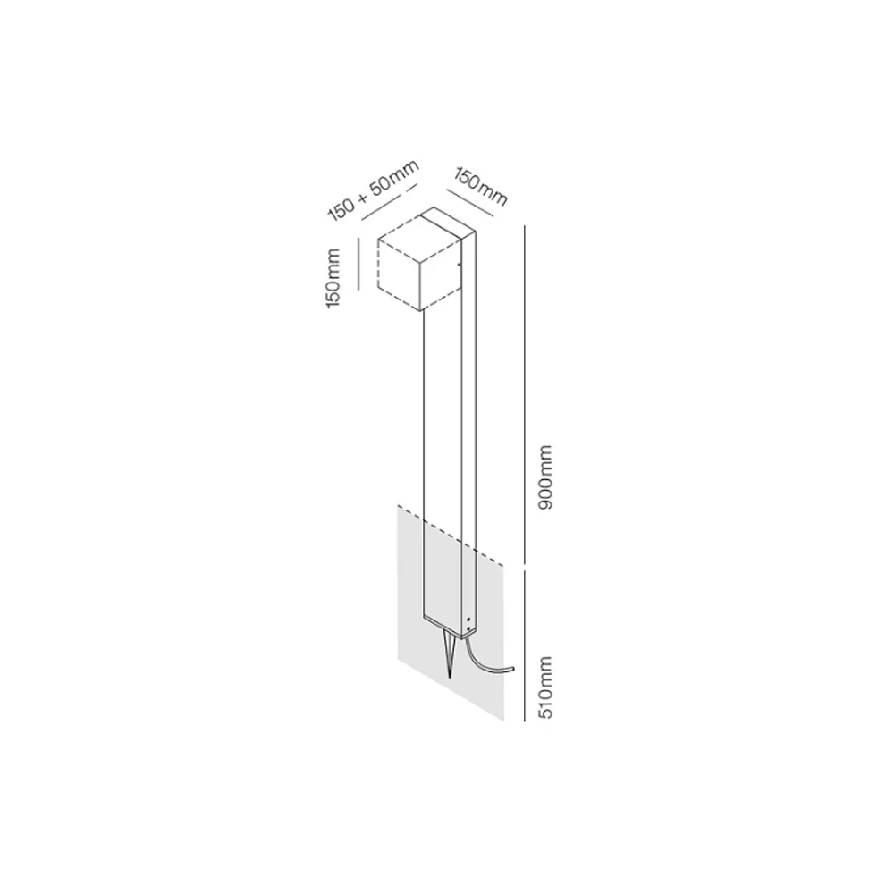 ål Numerisk Ret Cube XL Stand LED Udendørslampe - LIGHT-POINT - Buy online