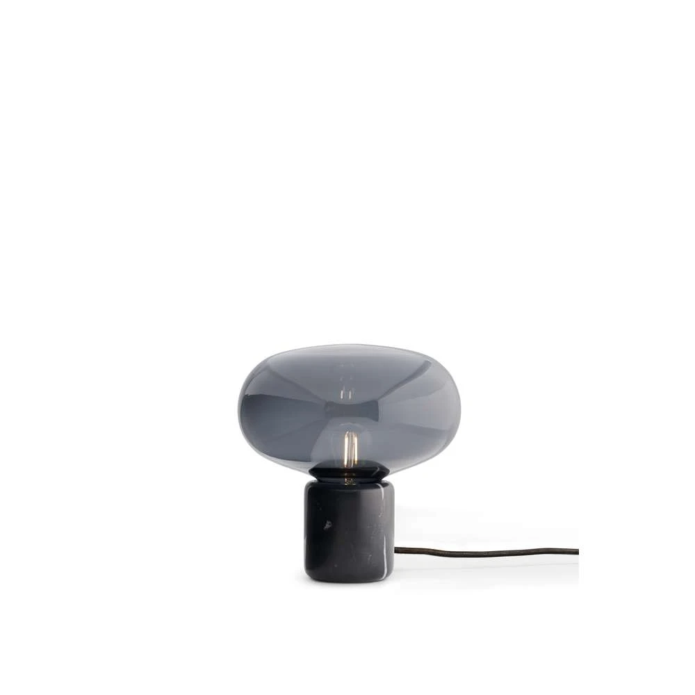Karl Johan Table Lamp Black Marquina Smoked Glasss New Works