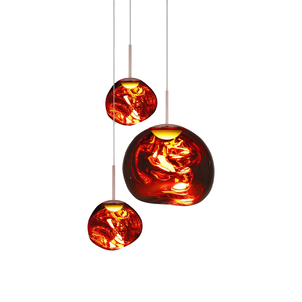 stenografi Smøre Lake Taupo Melt Trio Round LED Pendant Copper - Tom Dixon - Buy online