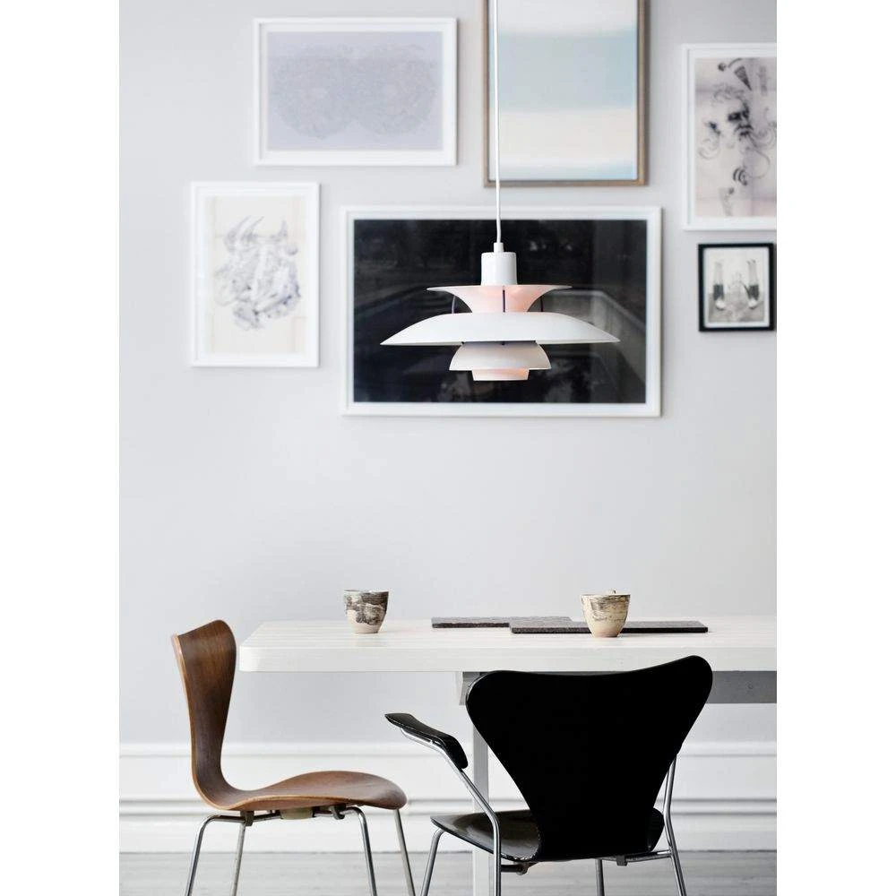 Louis Poulsen PH 5-4 ½ White Pendant Light Poul Henningsen