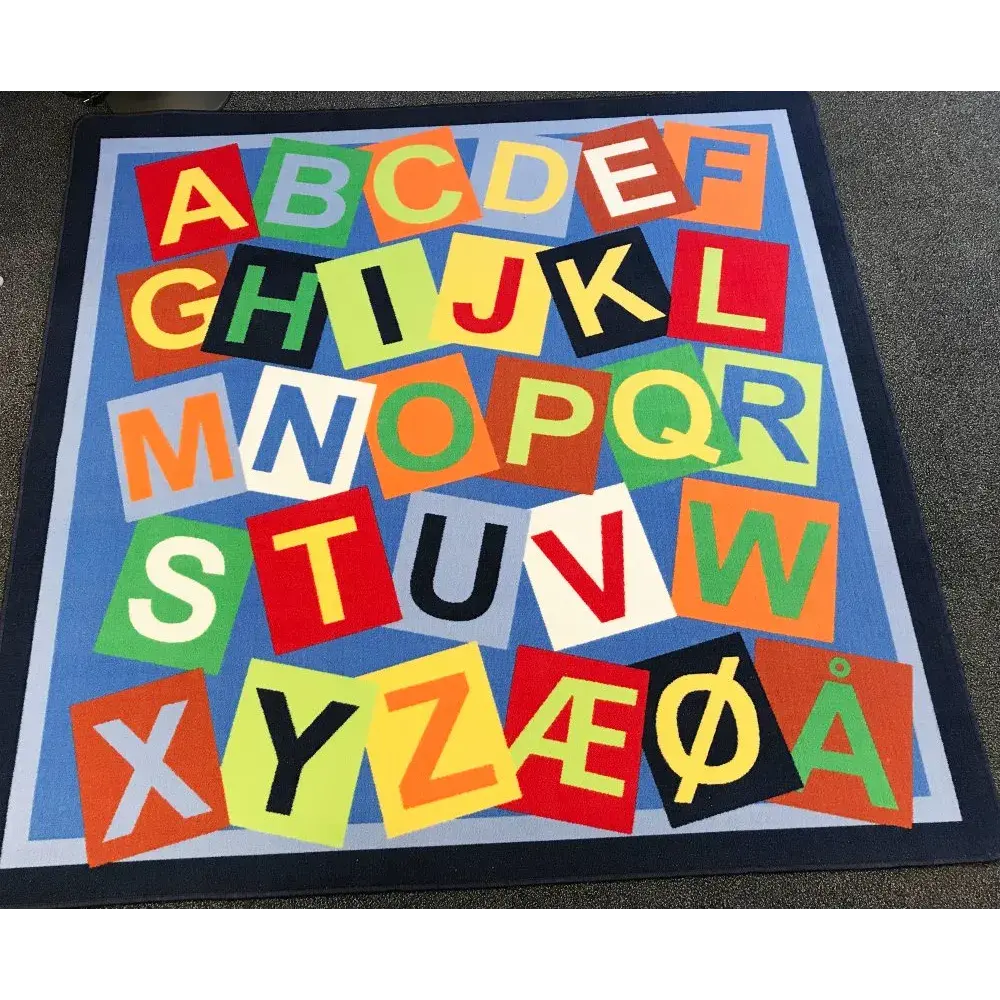 Legetæppe, Alfabet (A-Å) 200 x 200 cm