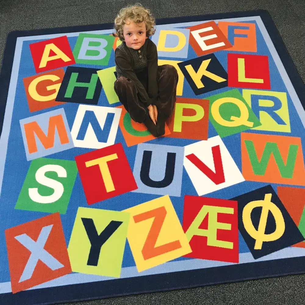 Legetæppe, Alfabet (A-Å) 200 x 200 cm