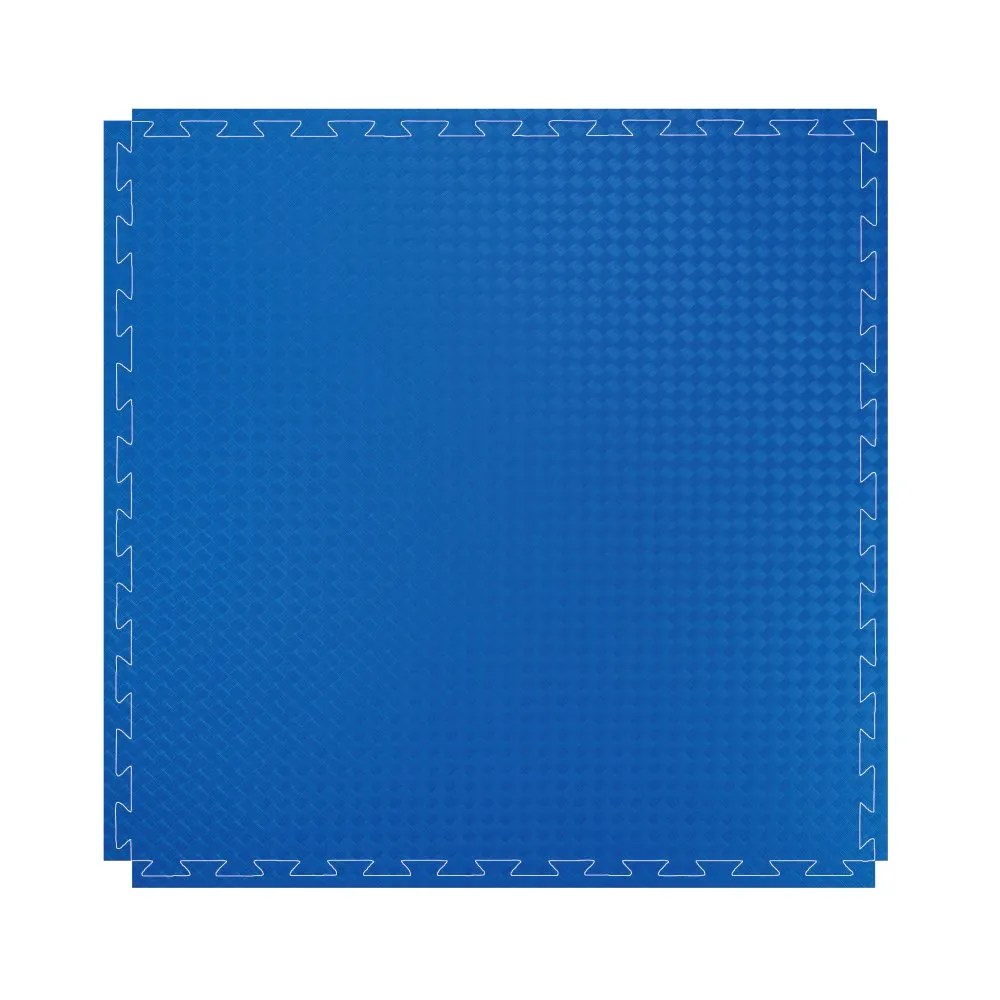 Soft Gulv Måtte, Rød/Blå - 100x100x4 cm