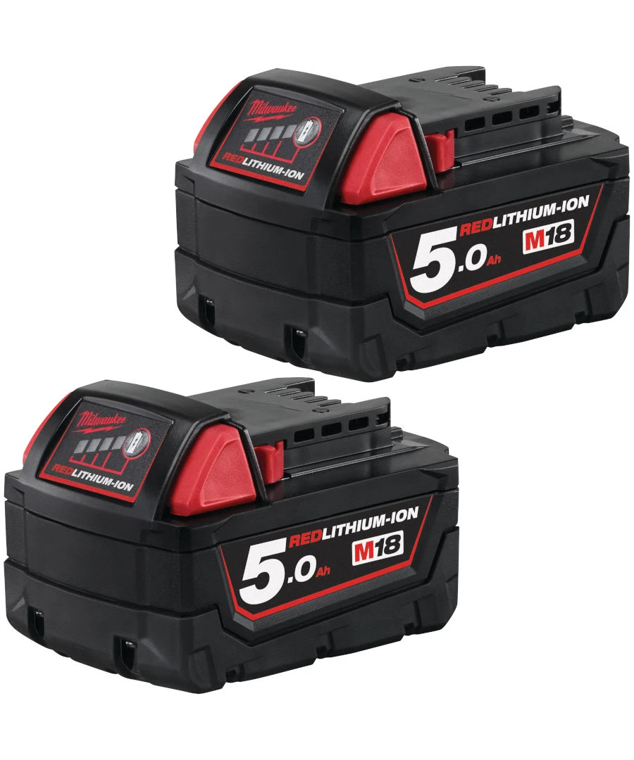 Forstå Ambient cirkulation Milwaukee batterisæt m/ 2 stk. 5,0Ah batterier