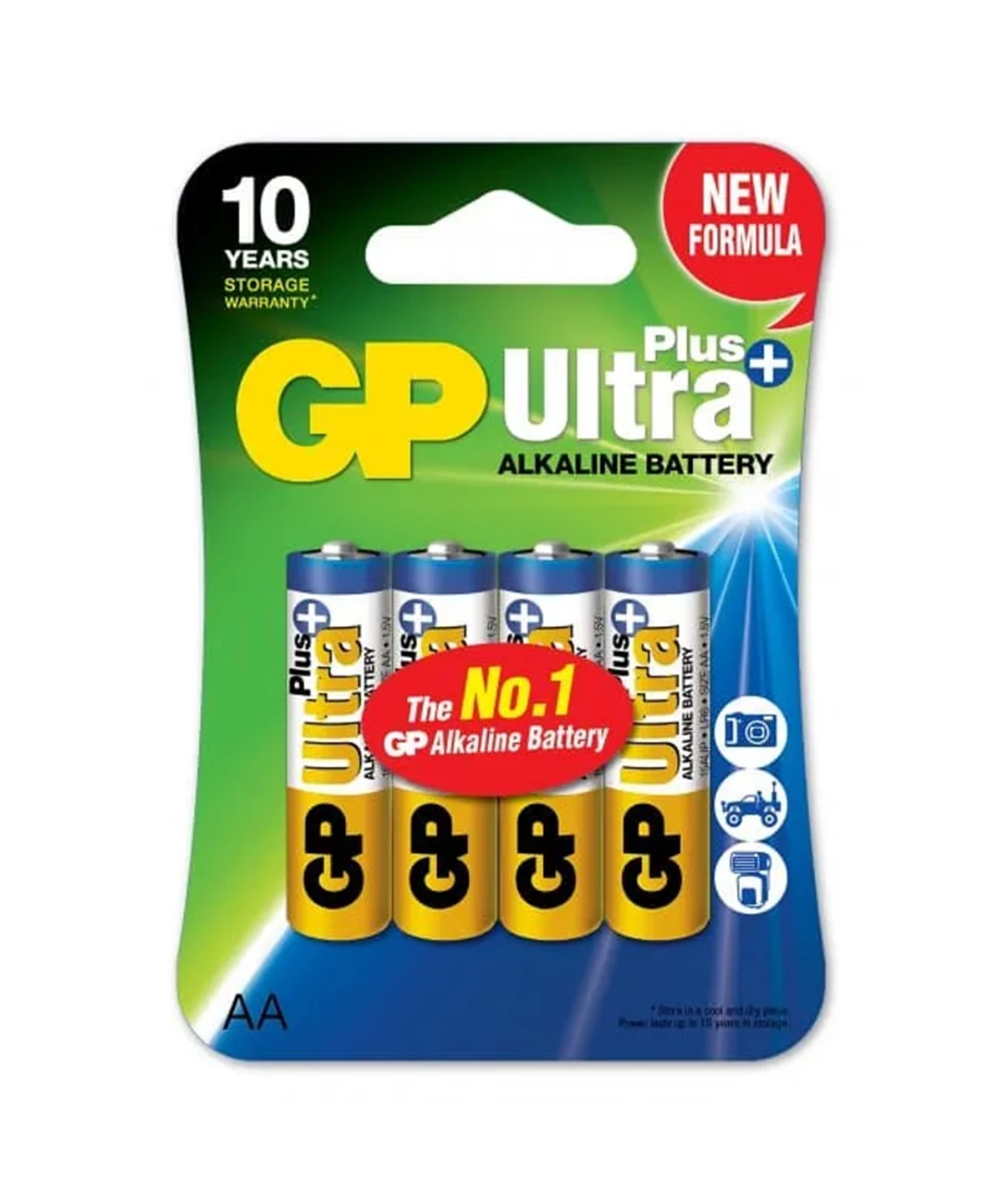 4 stk. GP Batterier Ultra+ Alkaline Batterier LR6/AA