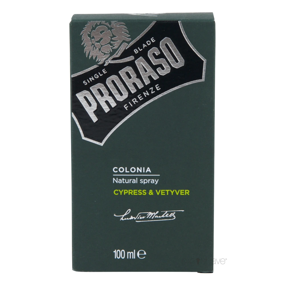 Cologne in 100 from Proraso Cypress Vetiver