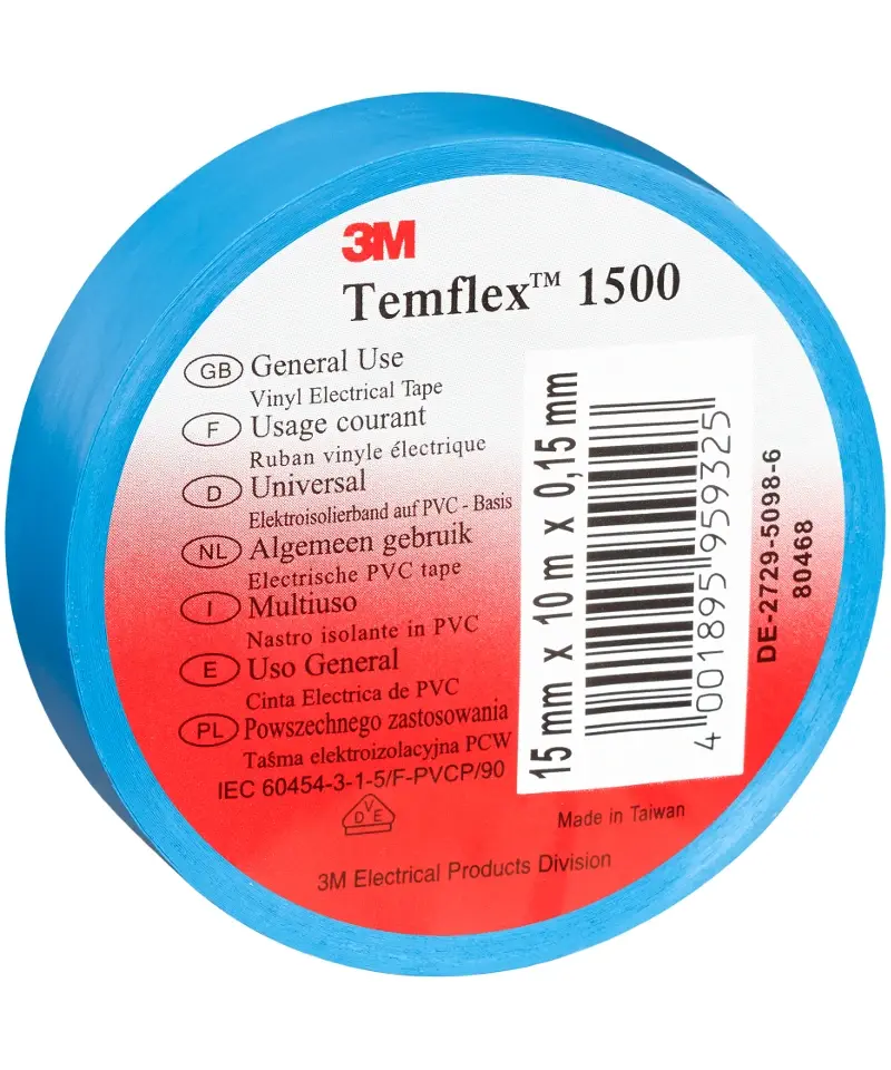 3M Temflex 1500 isolerbånd – blå