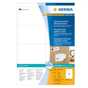Étiquettes Adhésives Amovibles A4 - 1400 étiquettes Repositionnables - Herma Movables