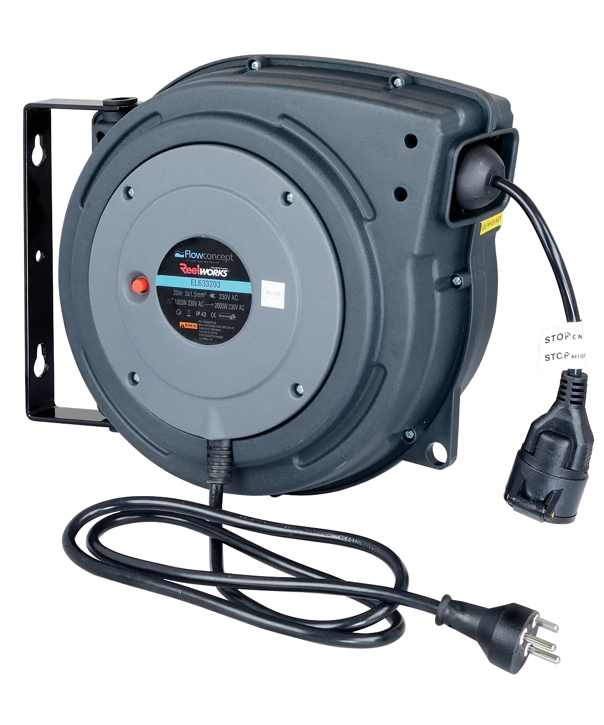 Flowconcept Automatisk Kableopruller 230V 20 M flowconcept-automatisk-kableopruller-230v-20-m