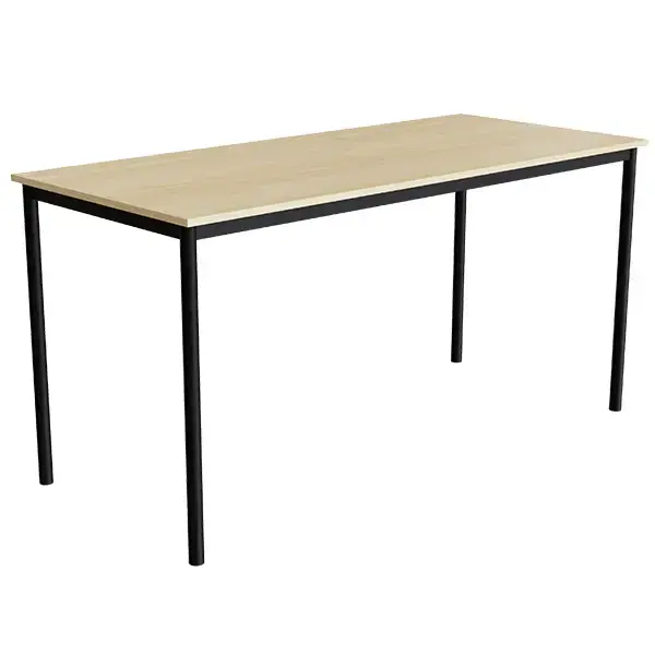 Bord Combi 200, 1800x800 mm Højde 900 mm Birk laminat, sort stel » Køb ...