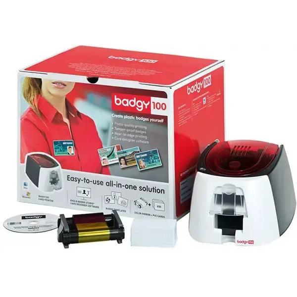 Kortprinter til plastikkort Evolis Badgy Badgy 100 - Køb billigt på ...