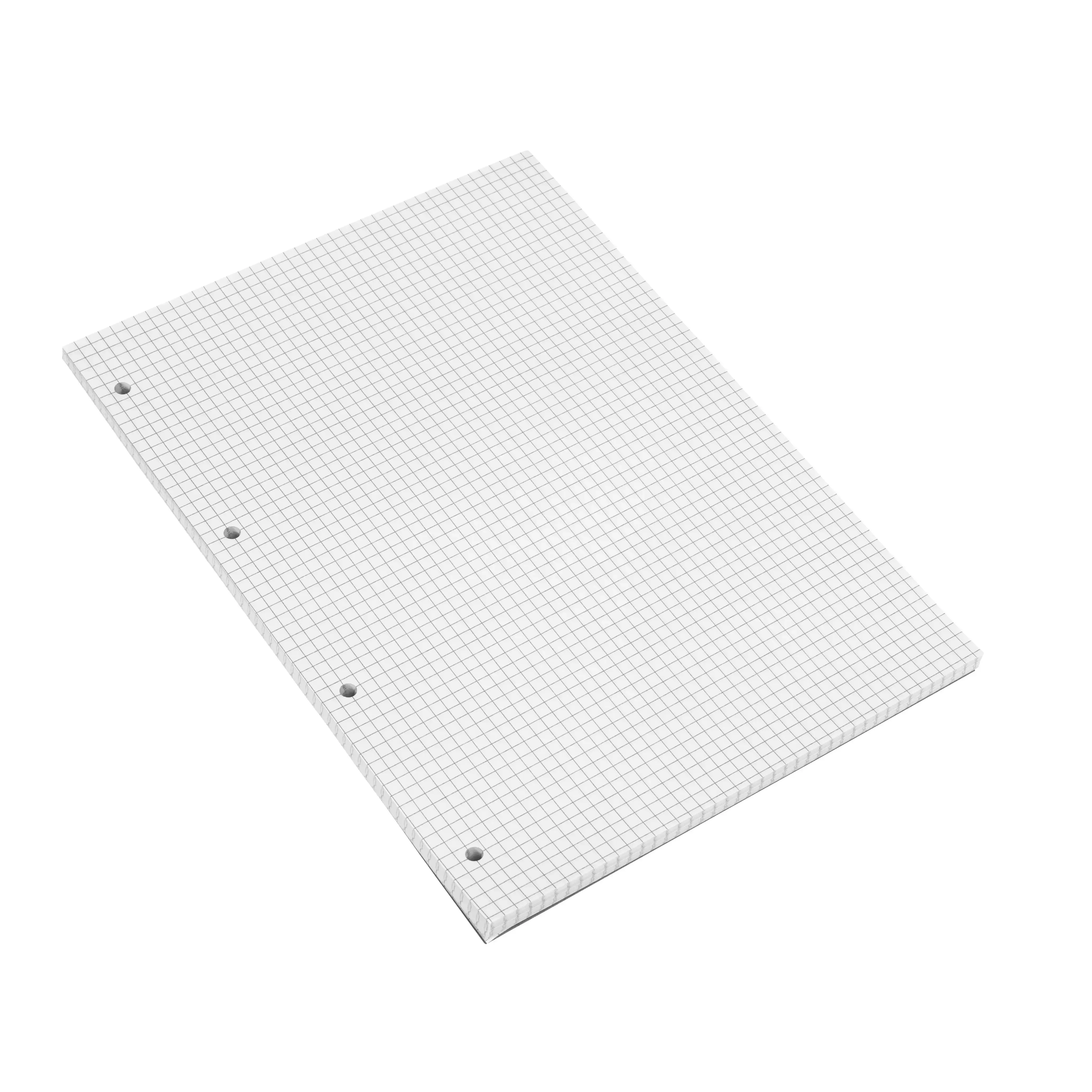 Notesblok A4 hvid kvadreret toplimet 60g m/4 huller - 5 stk - Køb ...