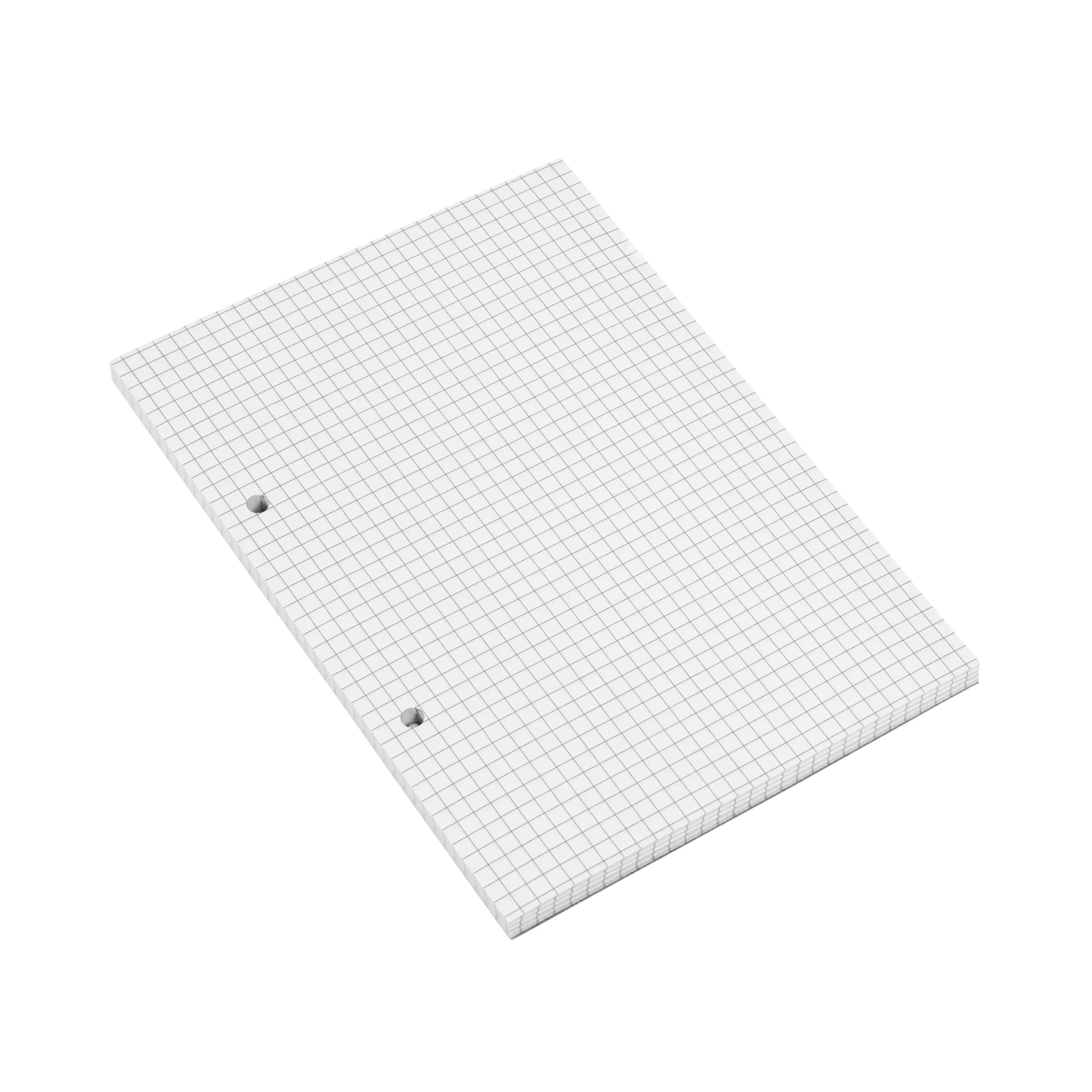 Notesblok A5 hvid kvadreret toplimet 60g med 2 huller - 5 stk - Køb ...
