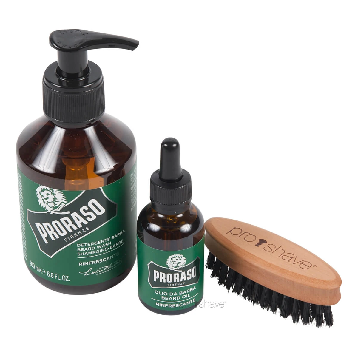 Beard Brush, Beard Shampoo and Beard Oil from Proraso Refreshing