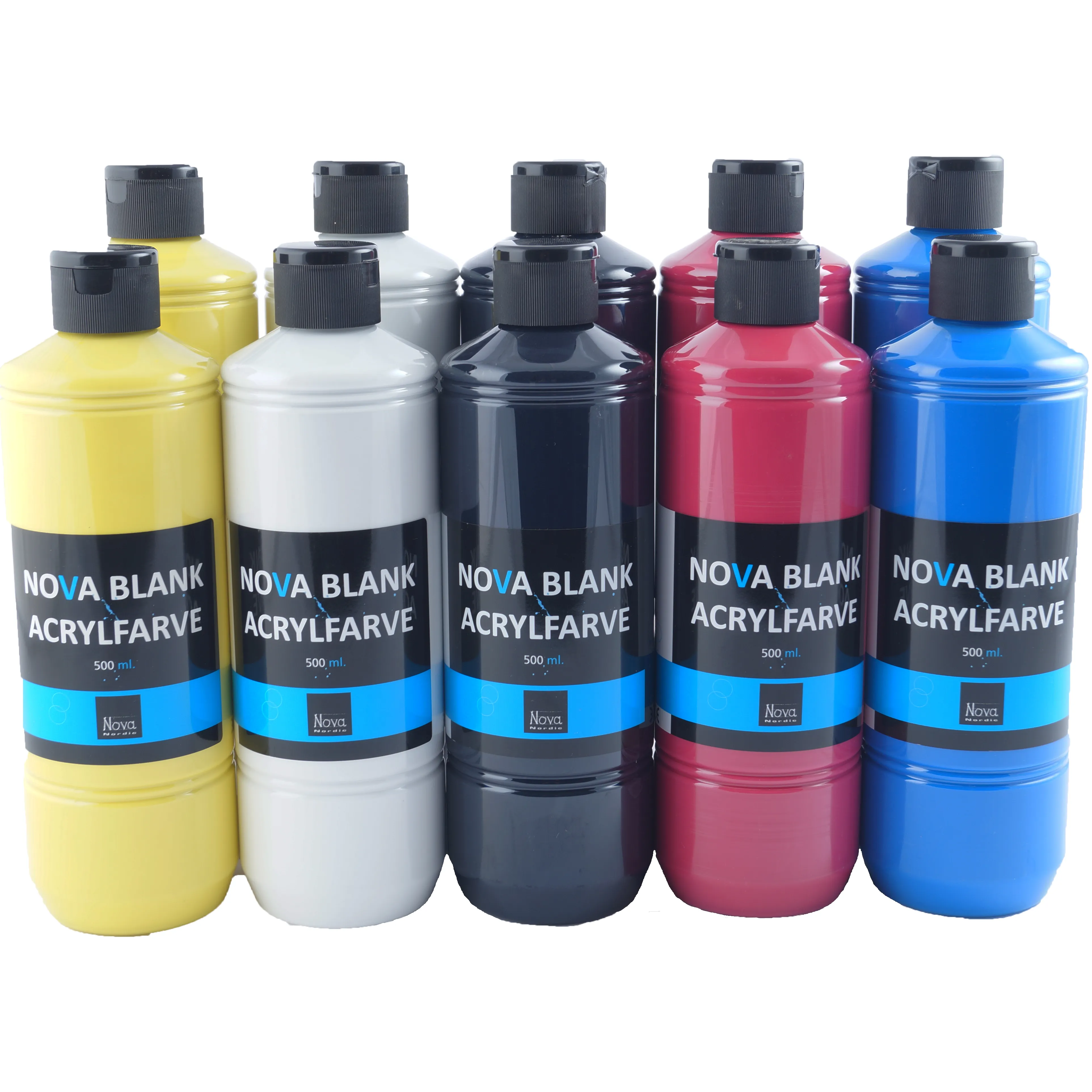 Opdag Nova Blank Akrylmaling - 10 Primærfarver i 1