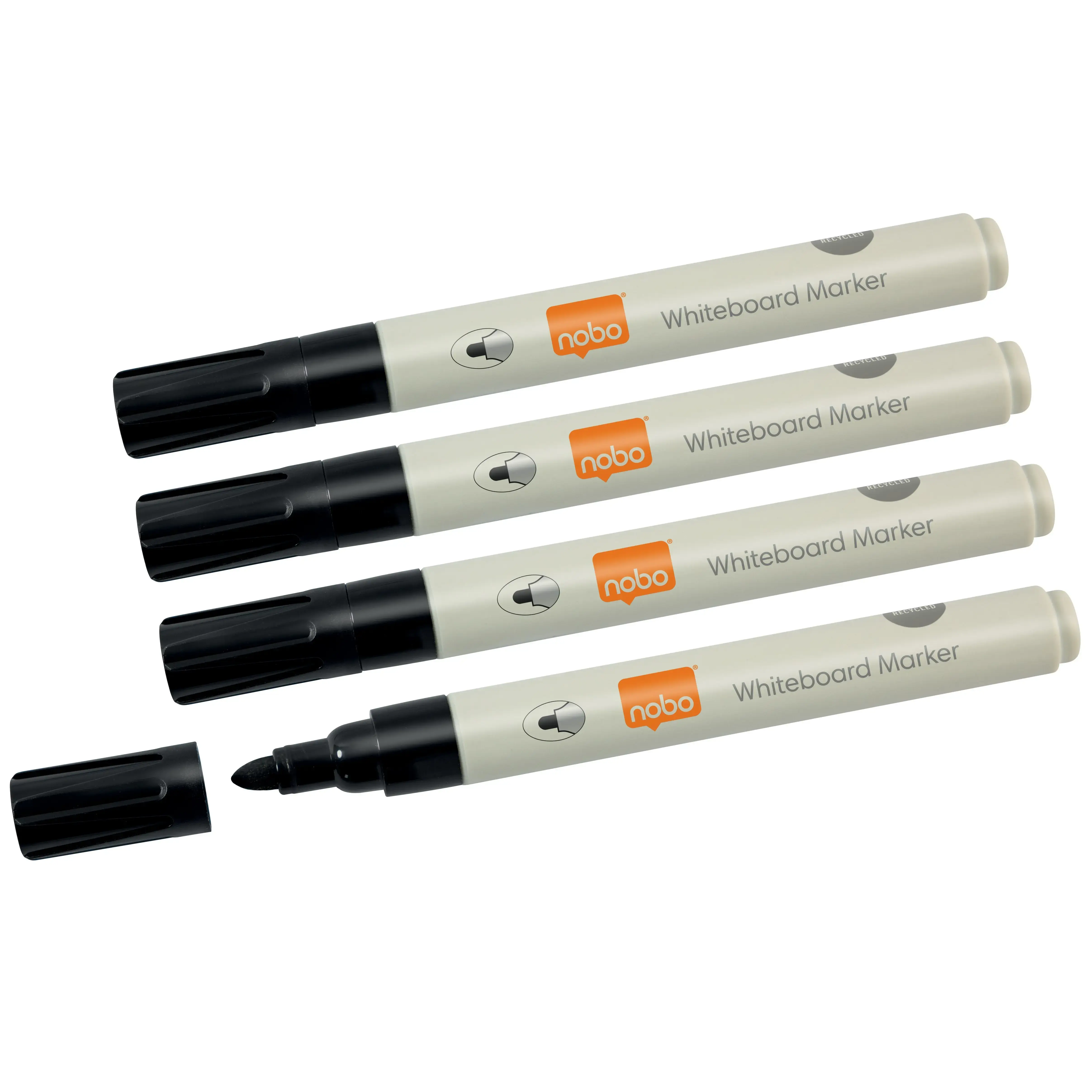 Nobo Whiteboardmarker - Rund spids - 3 mm - Sort - 4 stk. - Køb billigt ...