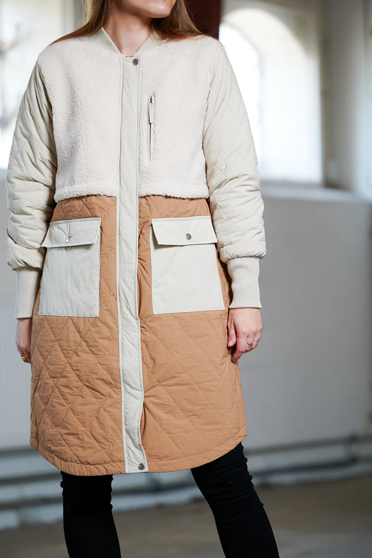 NOELLA ETTA PILE COAT 12131005 CAMEL/SAND