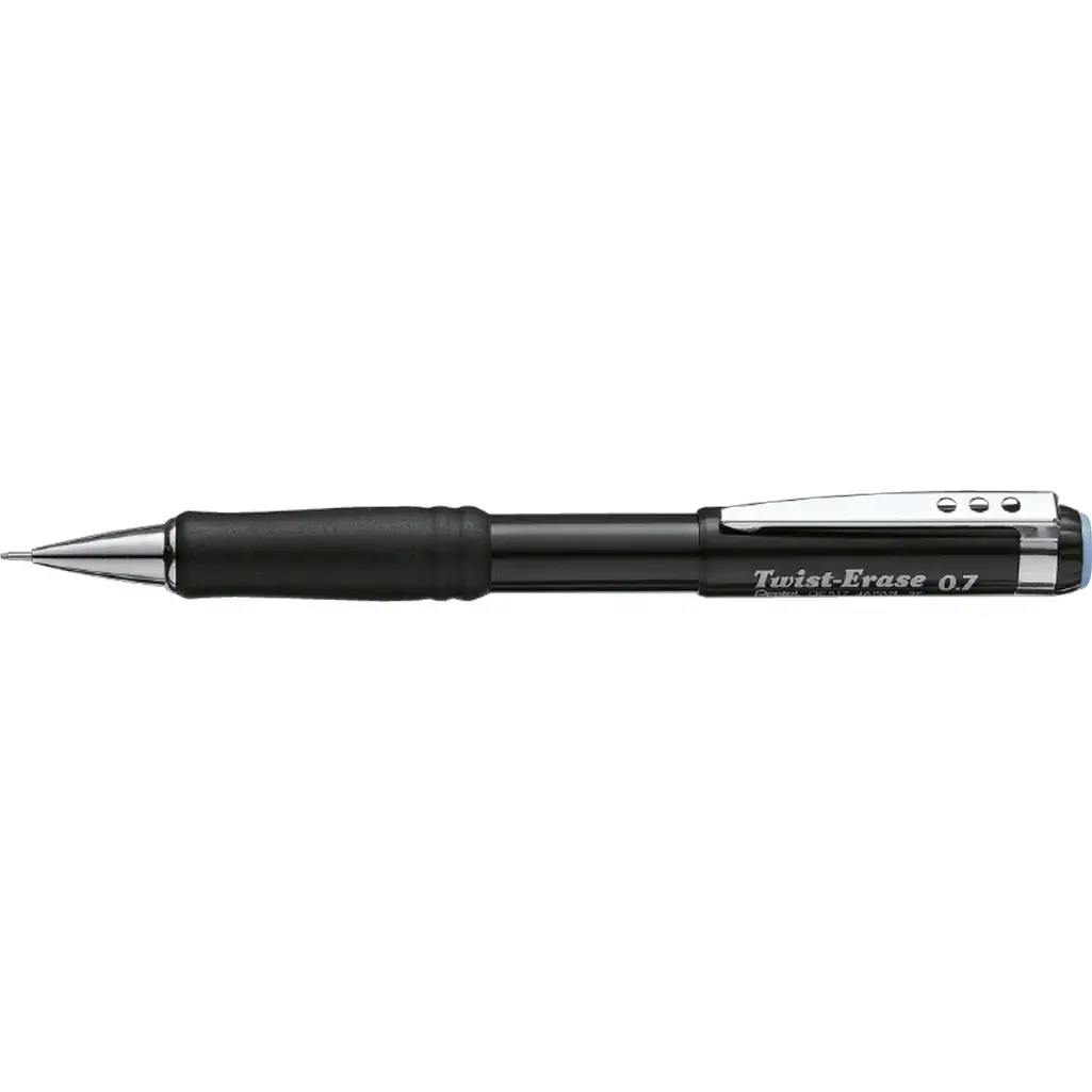 Pentel Twist-Erase Bleistift 0,5 Mm – 12 Stück Set Mit Radiergummi & Gummigriff